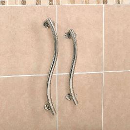 Luxury Homecraft Curved Straight Stainless Steel Grab Rail 61cm (24 inches)